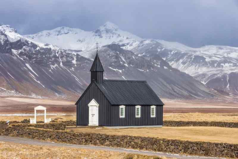 iglesia negra, Islandia